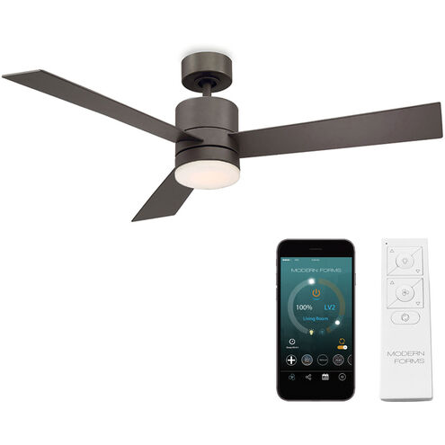 Axis 52 inch Bronze Downrod Ceiling Fan in 3000K, Smart Ceiling Fan