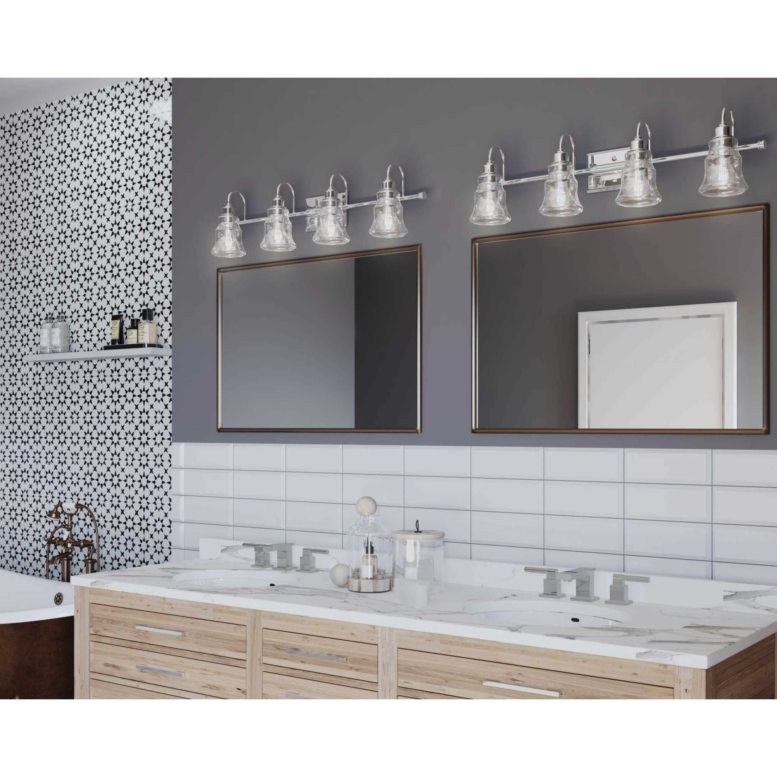 Litchfield 4 Light 33 inch Polished Chrome Bath Vanity Wall Light