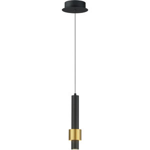 Reveal LED 2.75 inch Black and Gold Single Pendant Ceiling Light