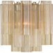 Addis Bath Wall Light in Tronchi Glass Amber