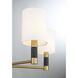 Conrad 5 Light 28 inch Warm Brass with Black Marble Chandelier Ceiling Light