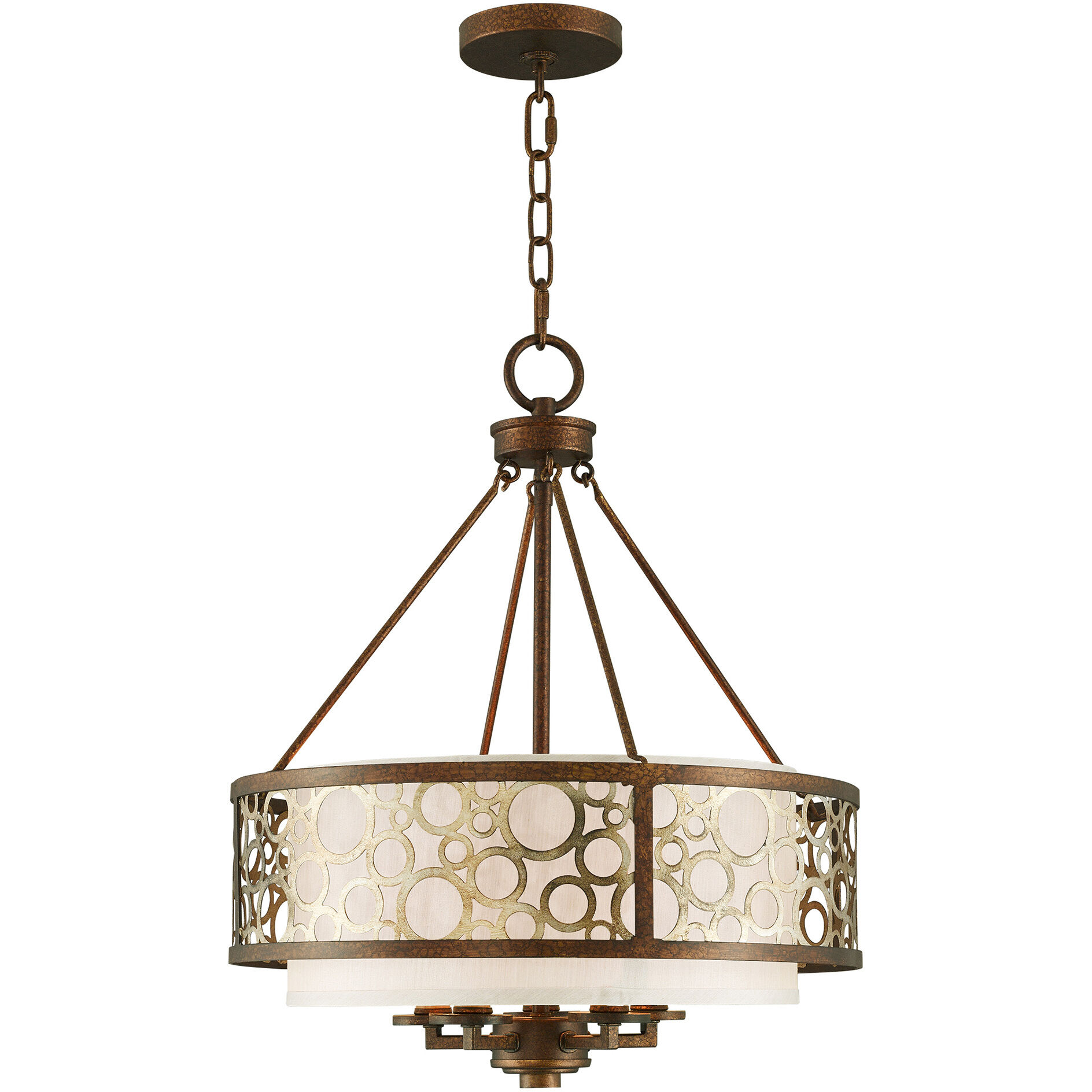 Avalon 5 Light 18 inch Palacial Bronze with Gilded Accents Chandelier Ceiling Light