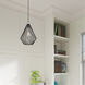 Geometric 1 Light 12 inch Black Mini Pendant Ceiling Light