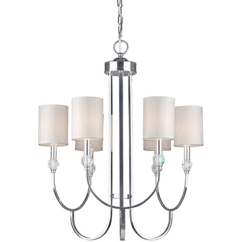 Jewel 6 Light 24 inch Chrome Chandelier Ceiling Light