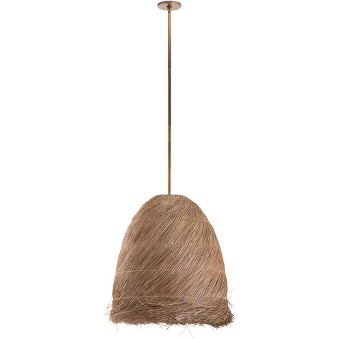 Tulum 1 Light 23.5 inch Brown Pendant Ceiling Light