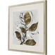 Golden Floral White and Black and Gray and Metallic Framed Art