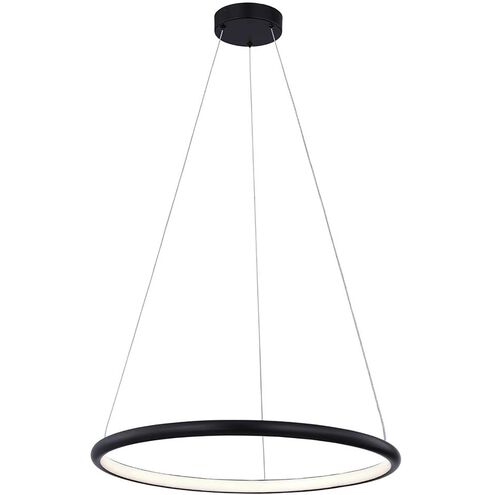 Circola 1 Light 24.5 inch Matte Black Pendant Ceiling Light