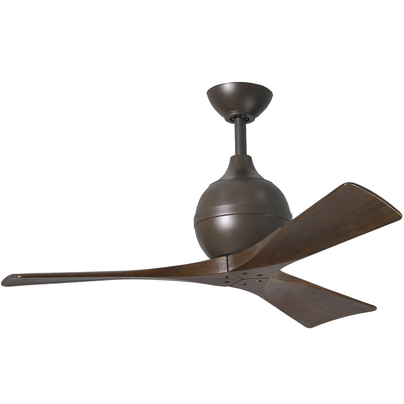 Atlas Irene-3 42 inch Textured Bronze with Walnut Tone Blades Paddle Fan, Paddle Fan