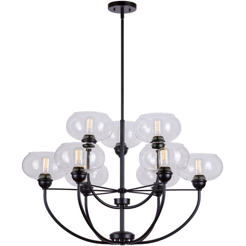 Cameron 9 Light 35 inch Black Chandelier Ceiling Light