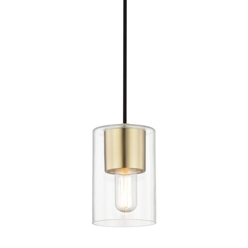 Lula 1 Light 5.25 inch Aged Brass Pendant Ceiling Light
