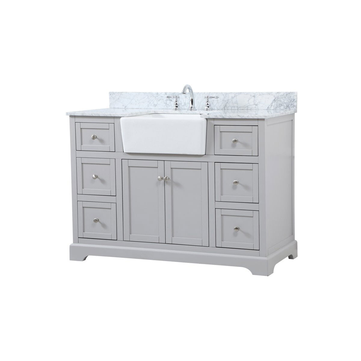 Franklin 48 X 22 X 35 inch Grey Bathroom Vanity Cabinet