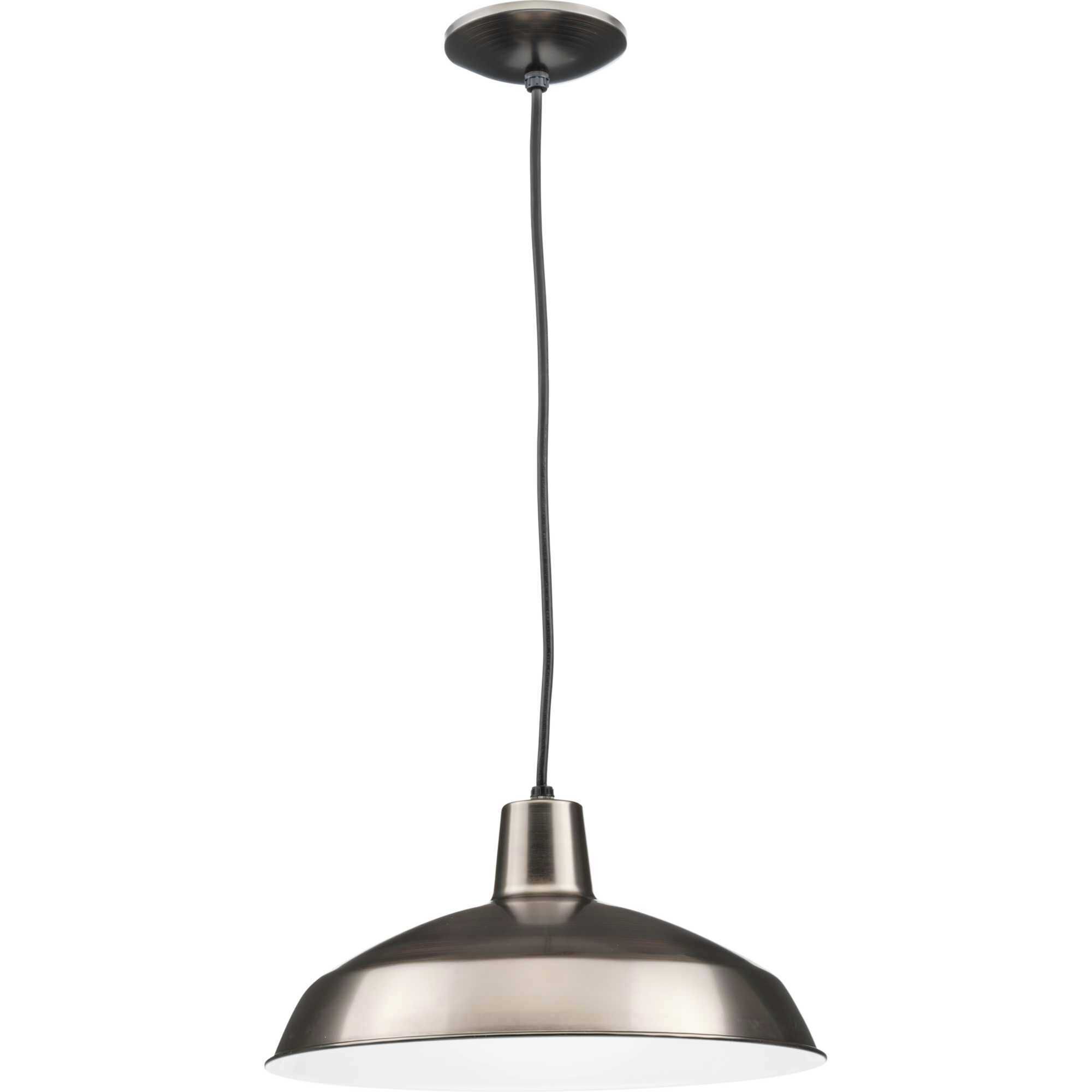 Metal Shade 1 Light Venetian Bronze Pendant Ceiling Light in Standard