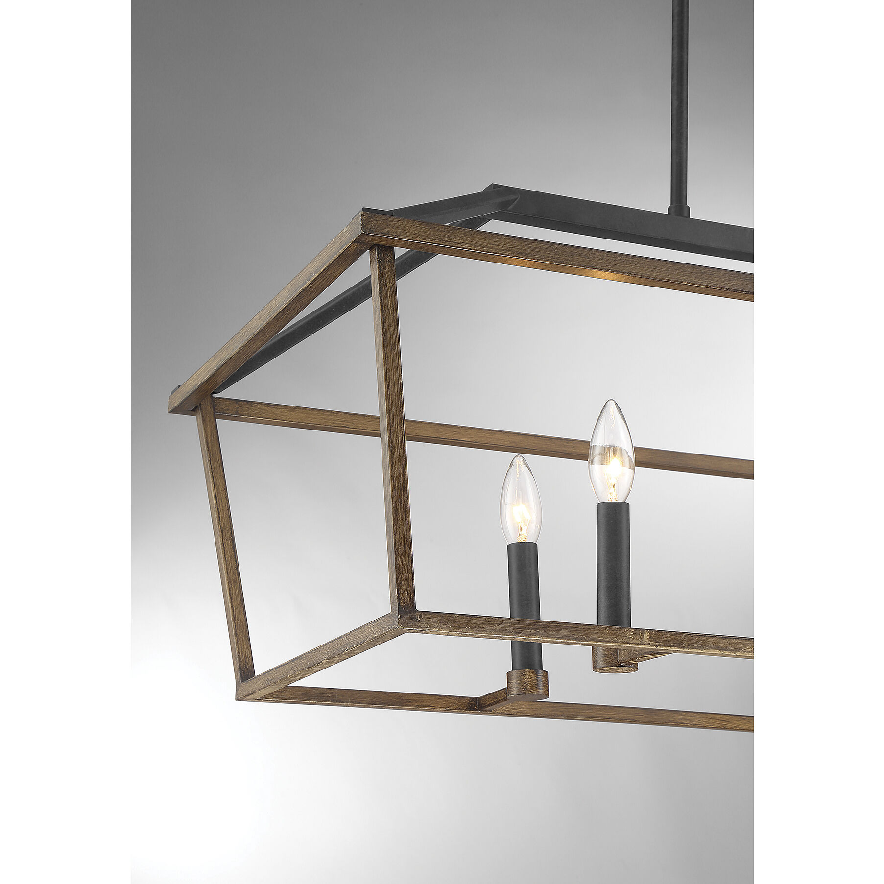 Oaklawn 6 Light 40 inch Whiskey Wood Linear Chandelier Ceiling Light