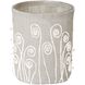 Linen Fiddlehead 4 inch Candleholder