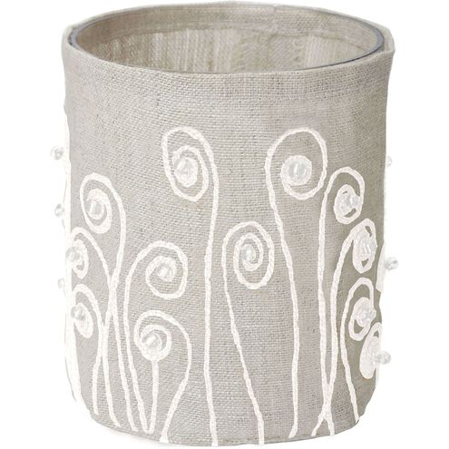 Linen Fiddlehead 4 inch Candleholder