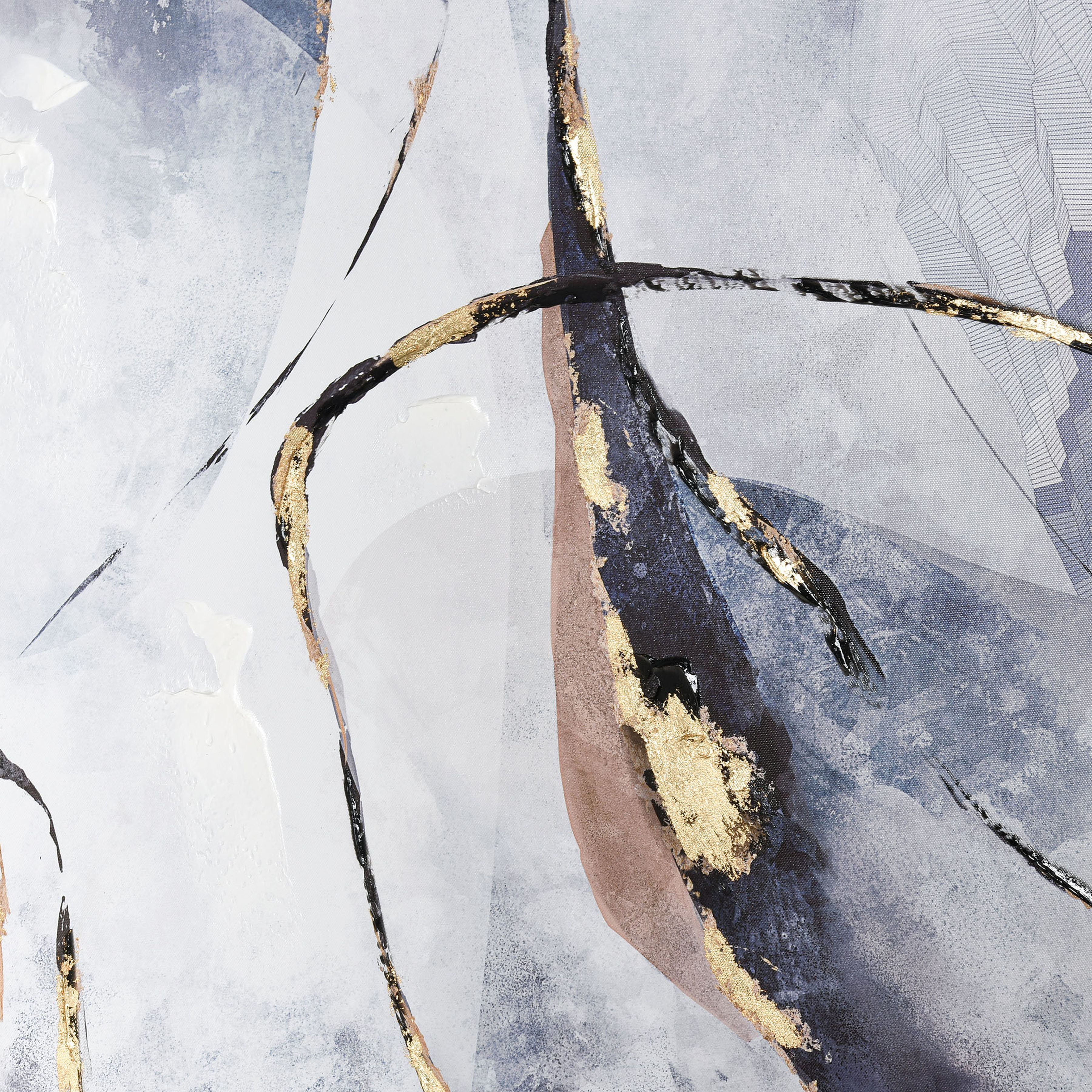 Power White with Navy Framed Wall Art