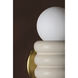 Bibi 1 Light 5 inch Aged Brass/Ceramic Antique Ivory Wall Sconce Wall Light