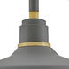 Foundry Classic Outdoor Barn Light in Dark Matte Grey, Gooseneck