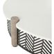 Emoto 50.5 inch White and Aged Bronze with Willow Outdoor Coffee Table