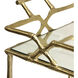 Monaco Gold and Mirror Bar Cart