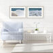 Blue Dune White and Beige and Turquoise and Teal Framed Art