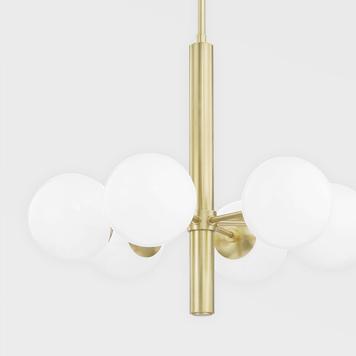 Stella 6 Light 28 inch Aged Brass Chandelier Ceiling Light