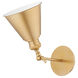 Fort Worth 1 Light 7 inch Aged Brass Wall Sconce Wall Light