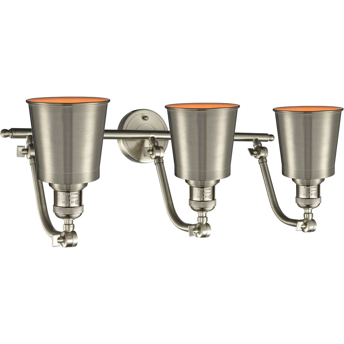 Franklin Restoration Addison 3 Light 28 inch Brushed Satin Nickel Bath Vanity Light Wall Light, Franklin Restoration