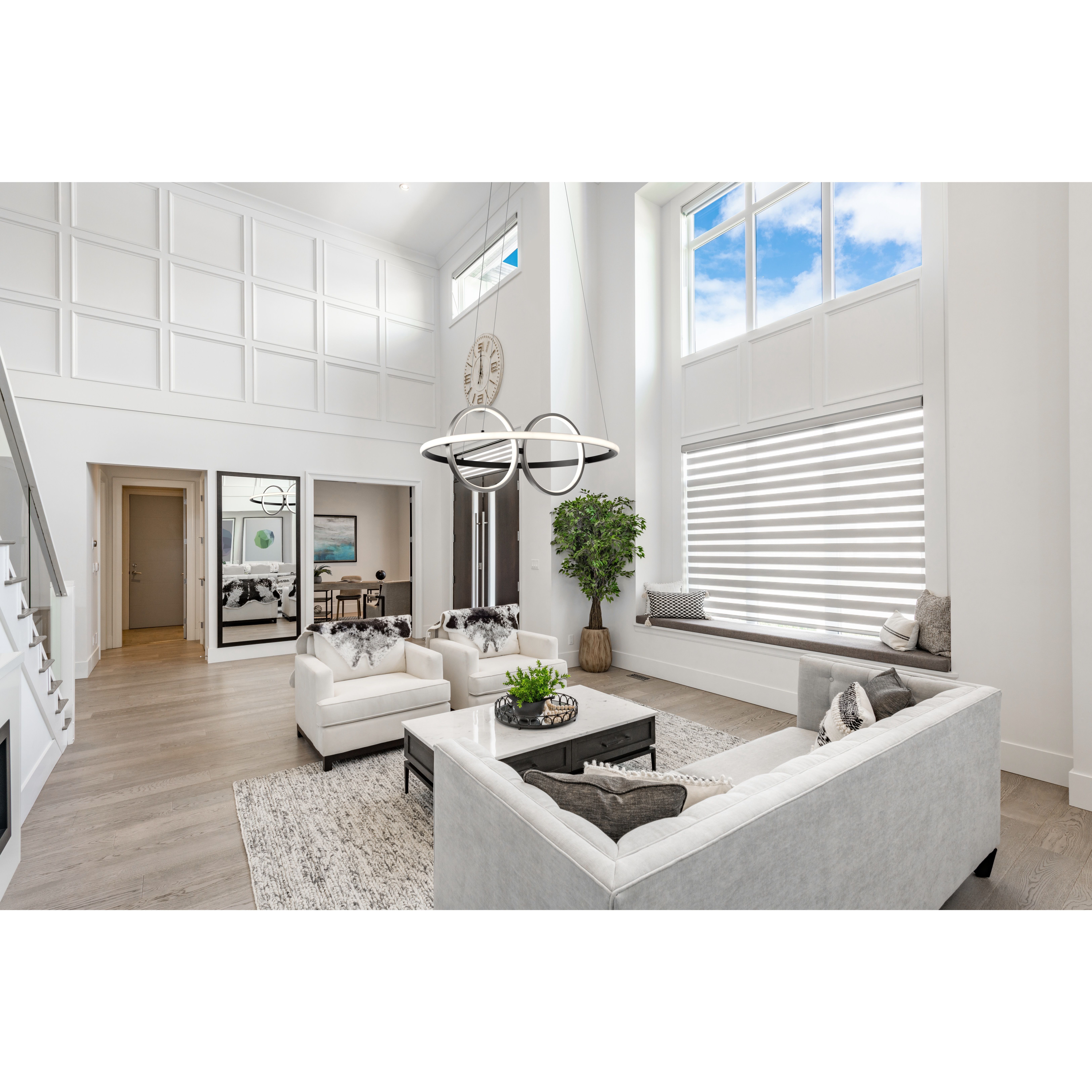 Gemini LED 23.3 inch Black and Nickel Pendant Ceiling Light