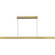 Alora Mood Dottie 48 inch Brushed Gold Linear Pendant Ceiling Light