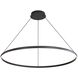 Veritas LED 35.38 inch Sand Black Ring Chandelier Ceiling Light