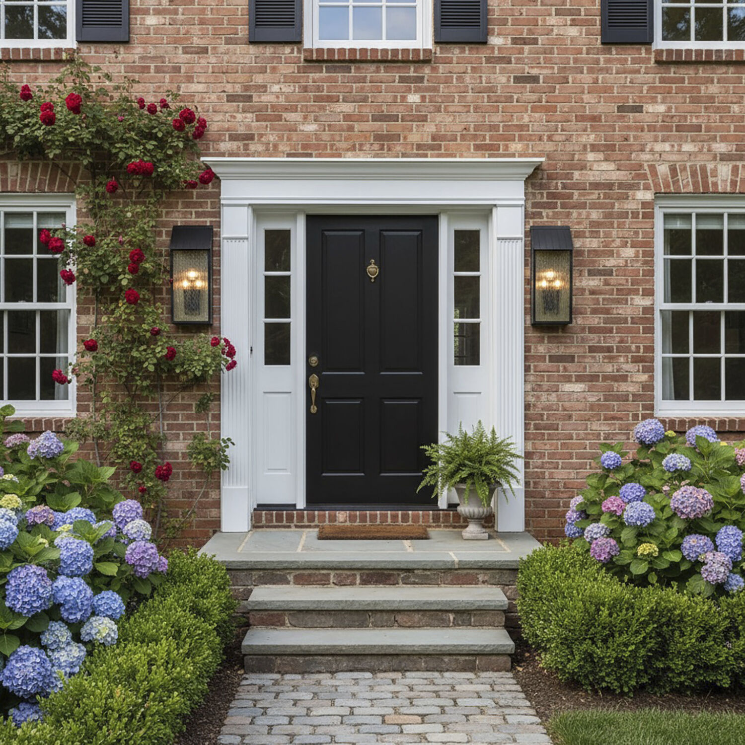 Point 3 Light 25.5 inch Black and Brass Outdoor Wall Sconce