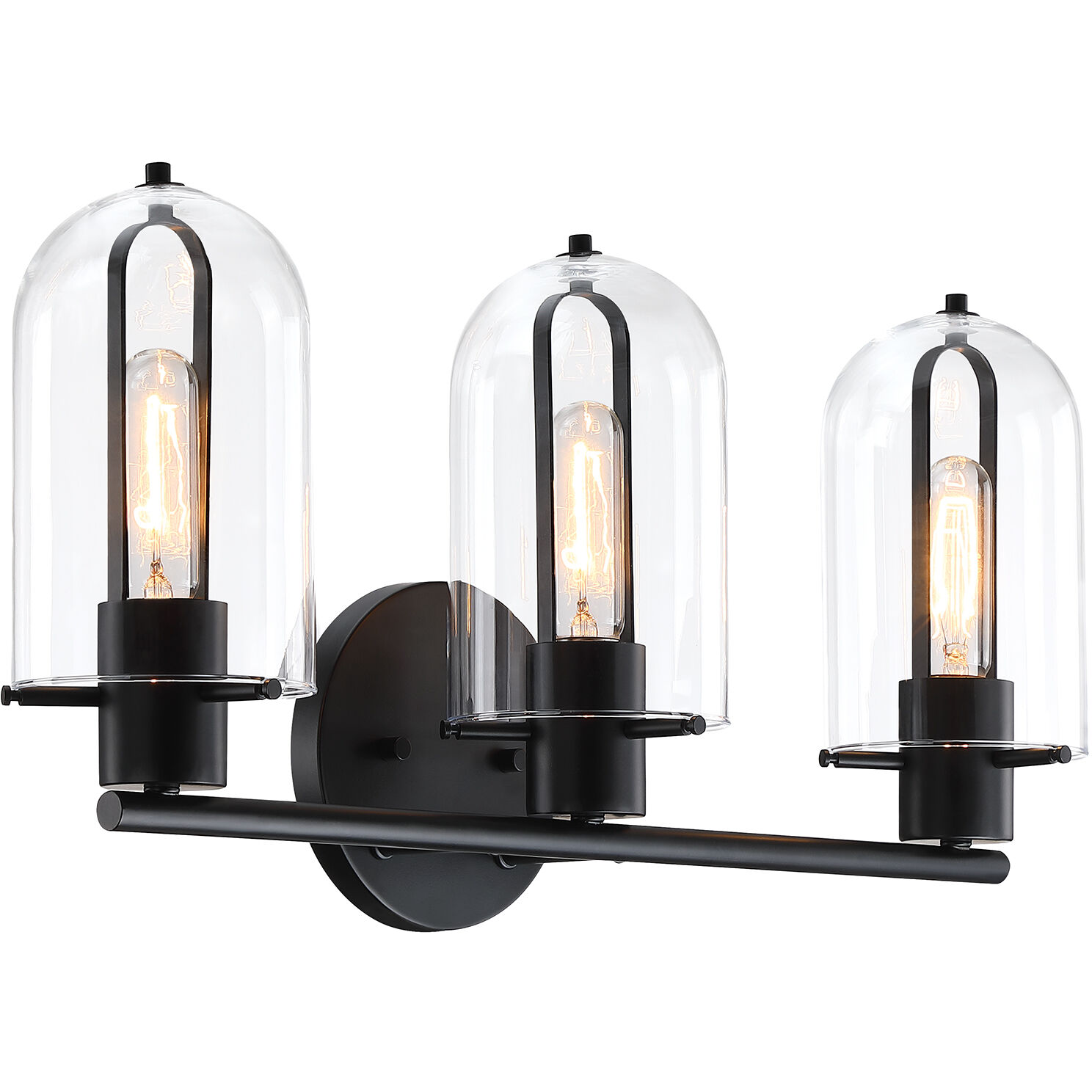 Skylar 3 Light 24.5 inch Matte Black Vanity Light Wall Light