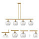 Ballston Athens 4 Light 48 inch Satin Gold Island Light Ceiling Light, Ballston