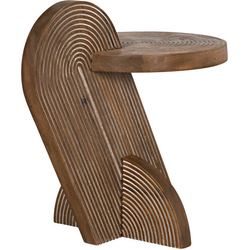 Saturn 29 X 28 inch Dark Walnut Side Table