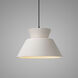 Radiance Collection 1 Light 11 inch Bisque and Matte Black Pendant Ceiling Light in Black Cord, Incandescent