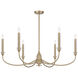 Coventry 6 Light 40 inch Noble Brass Chandelier Ceiling Light, Essentials