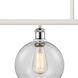 Ballston Athens 4 Light 48 inch White and Polished Chrome Island Light Ceiling Light in Clear Glass, Ballston