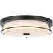 Kolson 1 Light 16 inch Black Flush Mount Ceiling Light