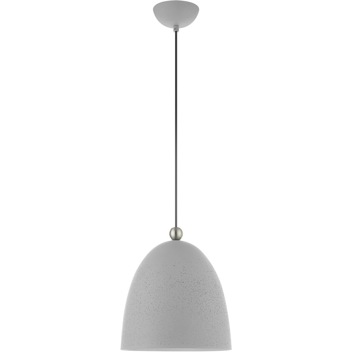 Arlington 1 Light 12 inch Nordic Gray with Brushed Nickel Accents Pendant Ceiling Light