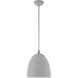 Arlington 1 Light 12 inch Nordic Gray with Brushed Nickel Accents Pendant Ceiling Light