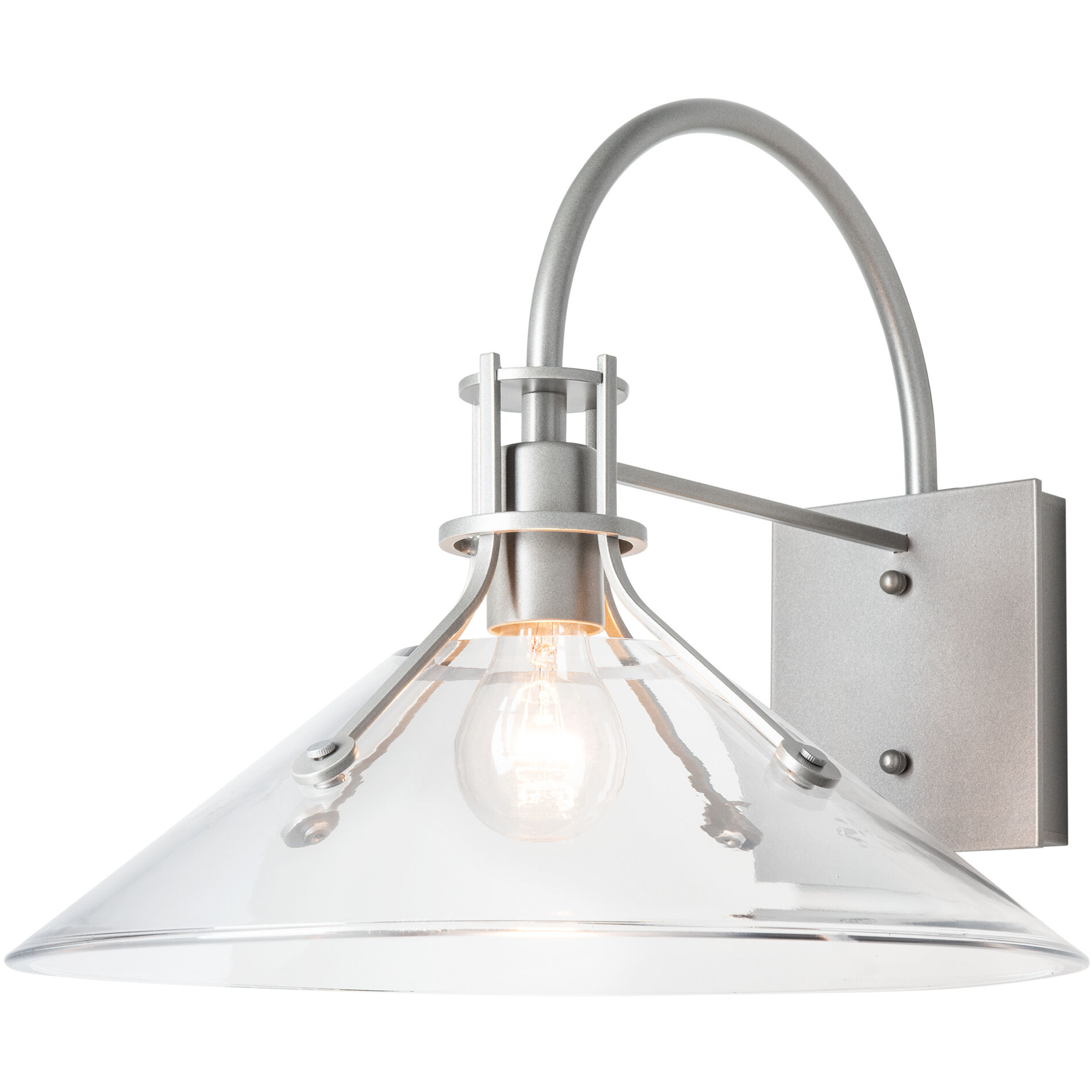 Henry 1 Light 12.9 inch Coastal Burnished Steel Outdoor Sconce in Clear, Large