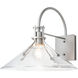 Henry 1 Light 12.9 inch Coastal Burnished Steel Outdoor Sconce in Clear, Large