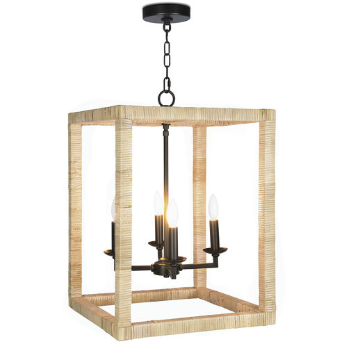Newport 4 Light 17 inch Natural Ceiling Lantern Ceiling Light, Large