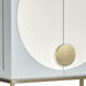 Gabe Blue with Brass Cabinet