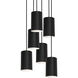 Tyke 6 Light 24 inch Black Pendant Ceiling Light