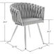 Woven Gray and Silver Chair