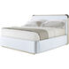 Luna Cascade US King Bed, Wooden, Upholstered
