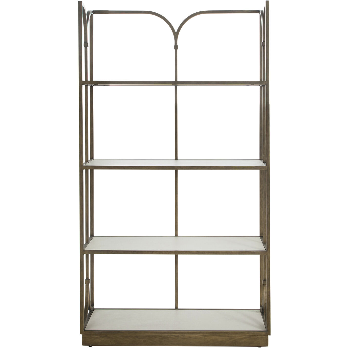 Belinda Cerused White / Brushed Brass Bookcase