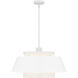 Lumi 3 Light 24 inch Matte White Pendant Ceiling Light, Large